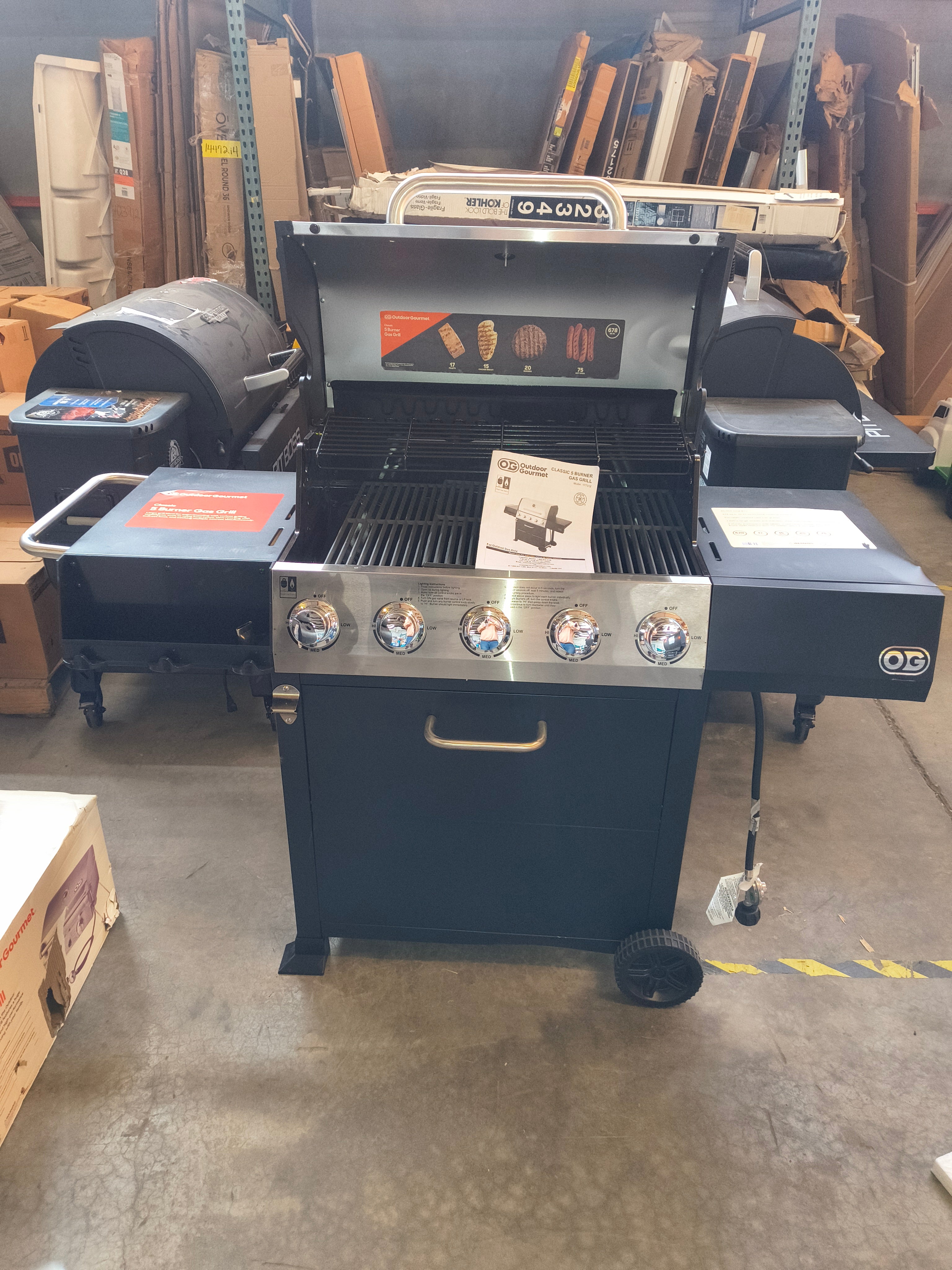 Outdoor Gourmet Classic 5 Burner Gas Grill (OPEN BOX)